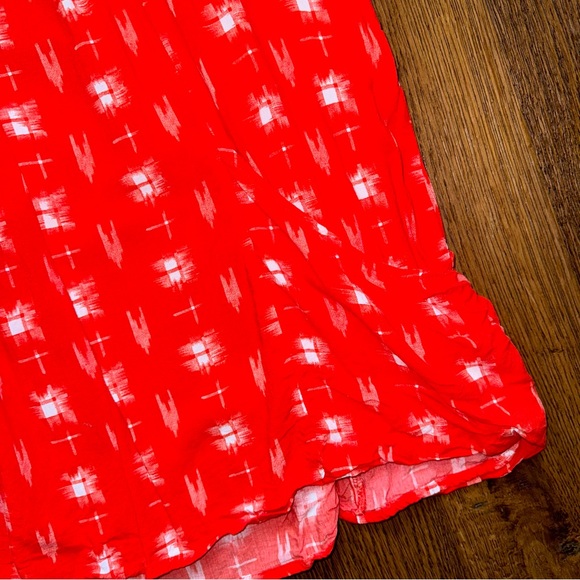 Anthropologie Holding Horses Orange Ikat Tunic Top w Pockets - Picture 7 of 10